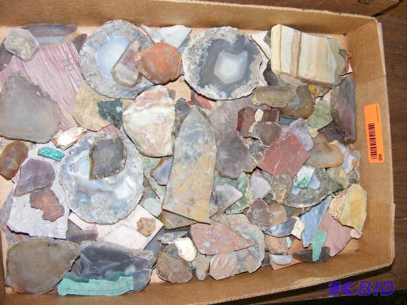 lot 66 image: Flat of cut rock slabs, variety...