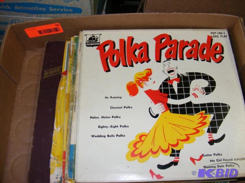 lot 76 image: Box of misc records...