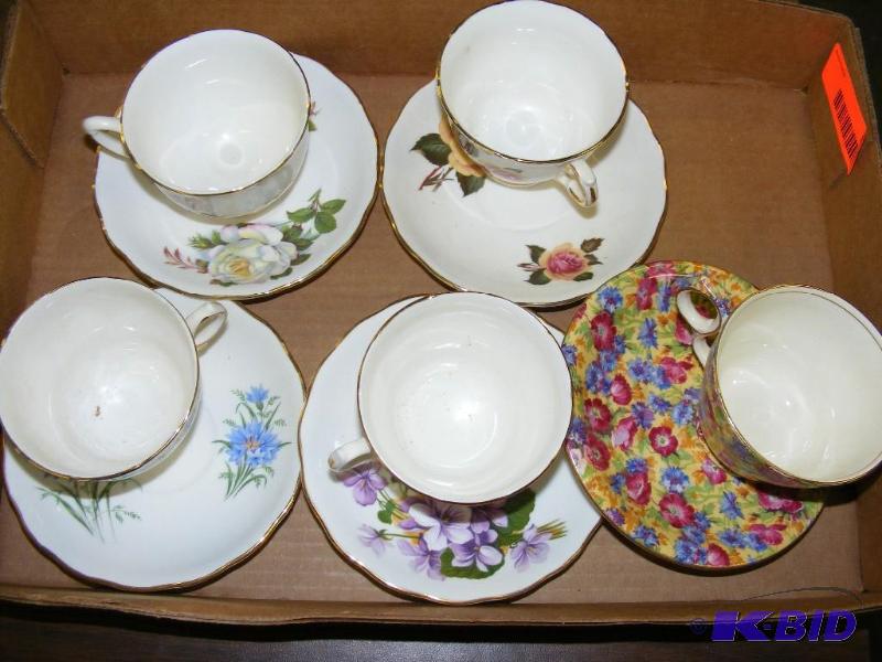 lot 81 image: Five (5) Cup and Saucers 4 of them ...