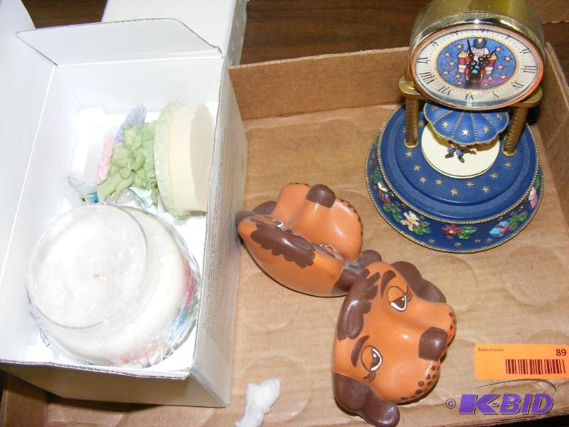 lot 89 image: Decorative Clock, Candle  new in b...