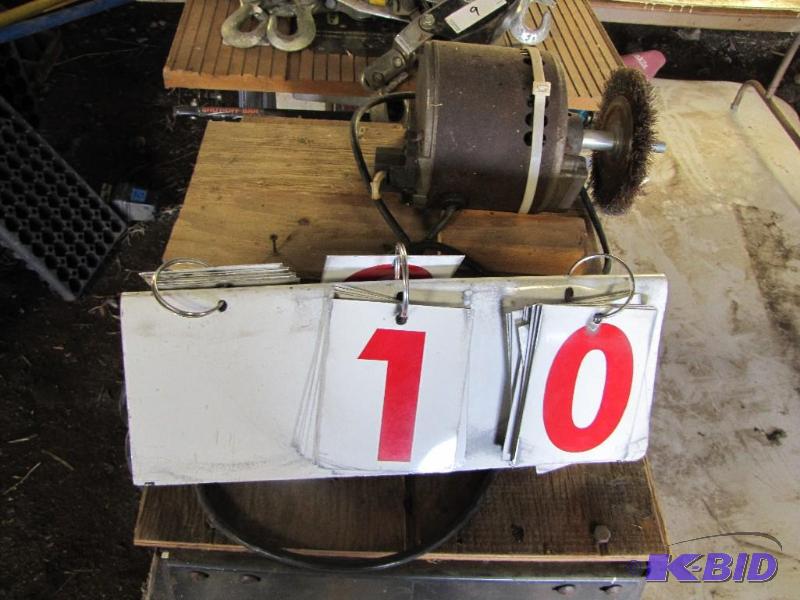 Motorized electric brush on stand. ...