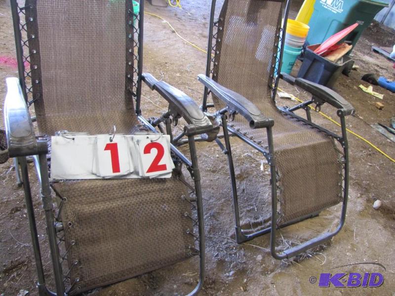 Lot of two anti-gravity lawn chairs...