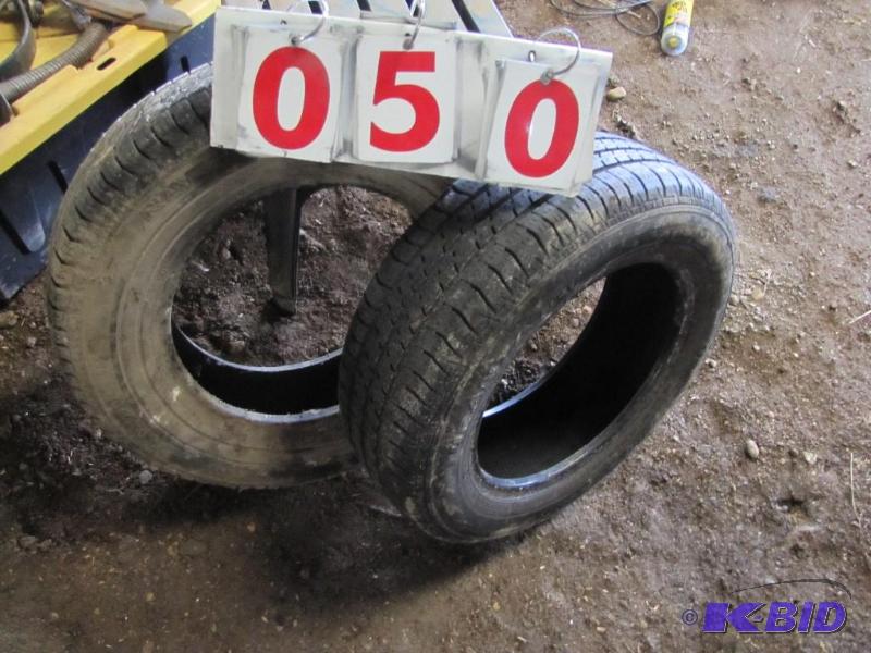 2 tires with good rubber....