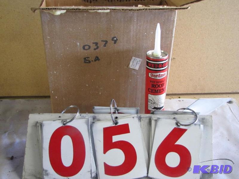 Lot of 12 tubes of new tar roof cem...
