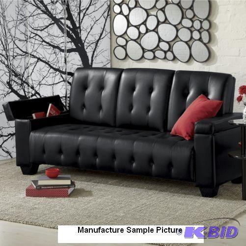 lot 101 image: Black Like Leather Storage Arm Love...