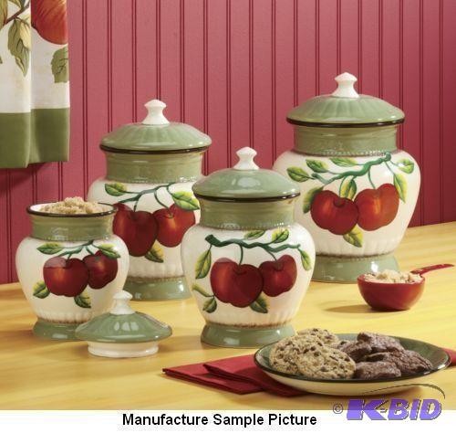 lot 133 image: Four Piece Apple Canister Set -&nbs...