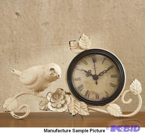 lot 134 image: Rustic Cream Colored Bird Tabletop ...