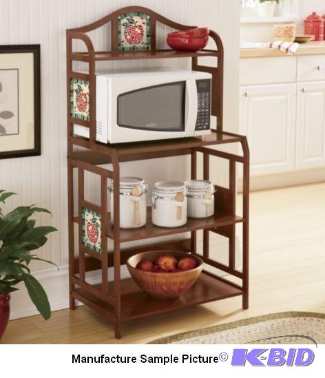 lot 139 image: Apple Mosaic Microwave Stand - ...