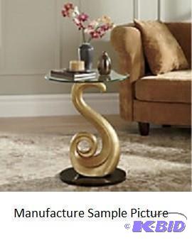 lot 8 image: Gold Swirl Table -&nbspIts swan-li...