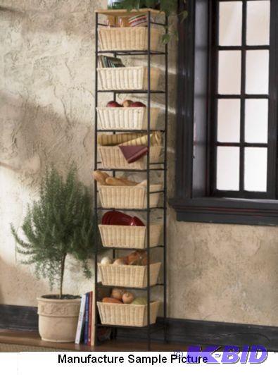 lot 92 image: Rattan Basket Tower Enjoy storage g...