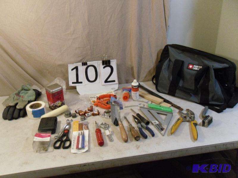 lot 102 image: Lot of Assorted Tools. Pliers, Wren...