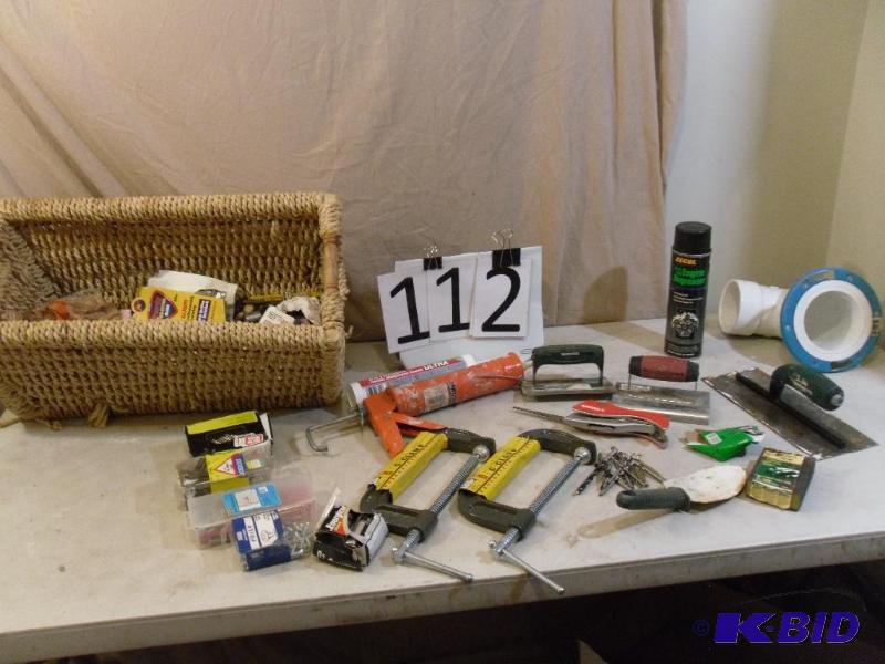 lot 112 image: Lot of Assorted Tools and Hardware....