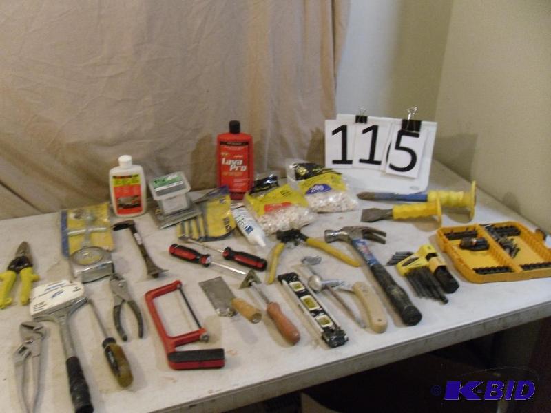 lot 115 image: Lot of Assorted Tools and Hardware....