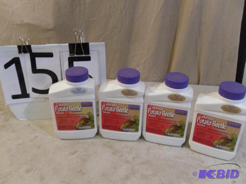 lot 155 image: 4 New Bottles of Bonide Colorado Po...