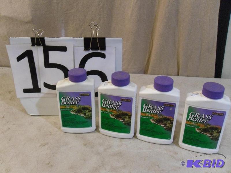 lot 156 image: 4 New Bottles of Bonide&nbspGrass ...