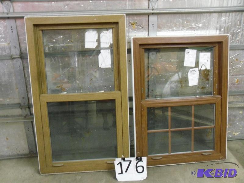 lot 176 image: 2 New Old Stock Vinyl Windows. Tip ...