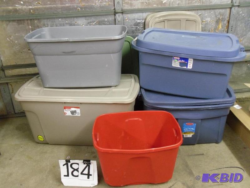 lot 184 image: Lot of Assorted Totes and Lids. 50 ...