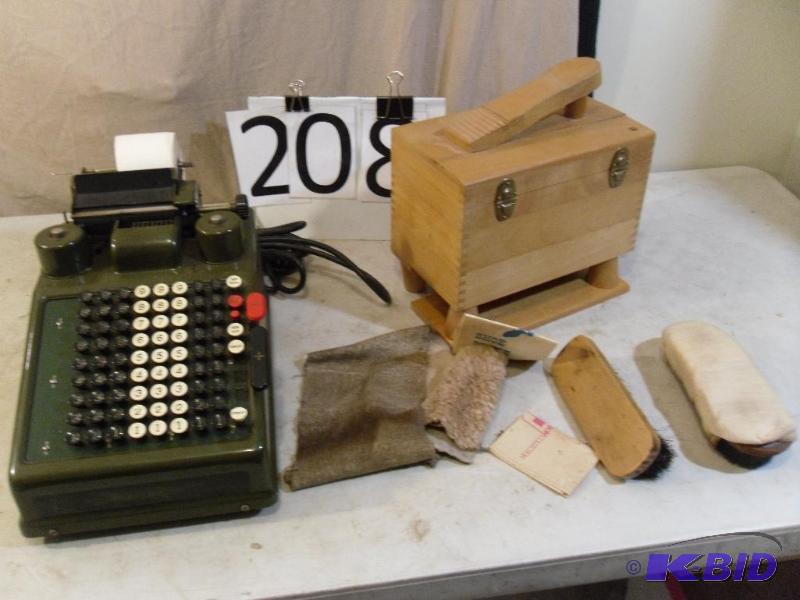 lot 208 image: Vintage Burroughs Adding Machine an...