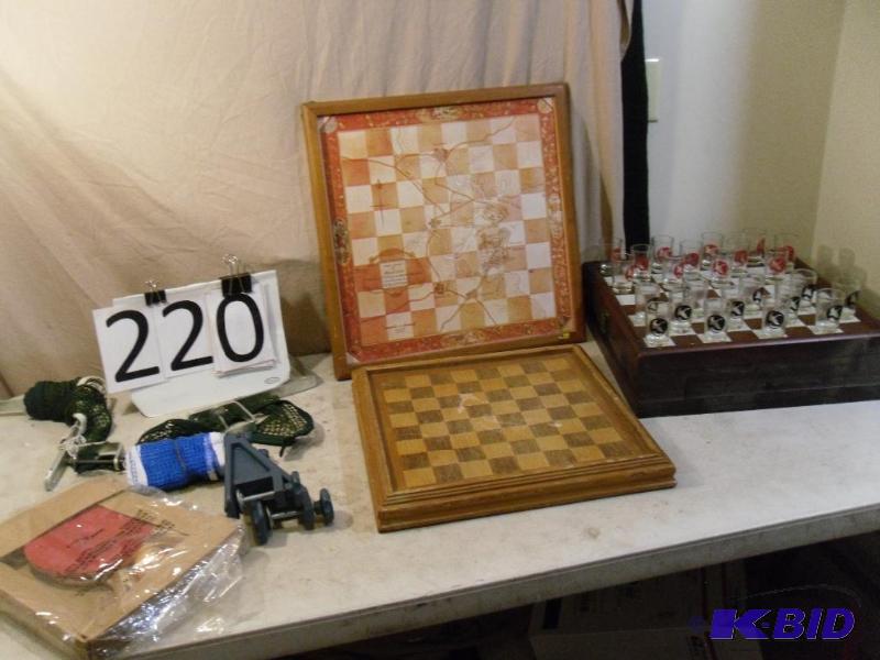 lot 220 image: 2 Clamp On Ping Pong Nets, 2 Paddle...