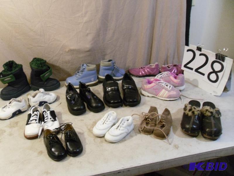 lot 228 image: Lot of Assorted Kids Shoes. Boys an...