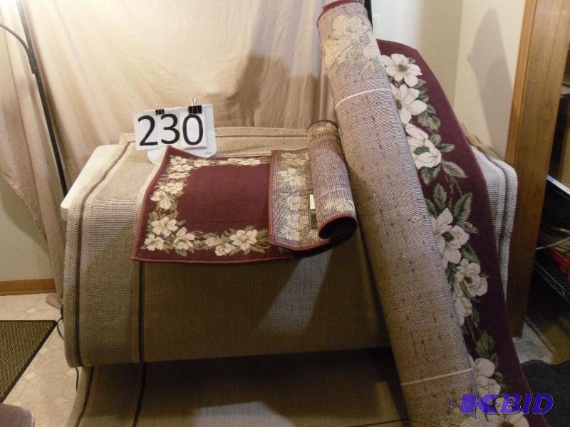 lot 230 image: 2 Large Area Rugs and Runner. Match...