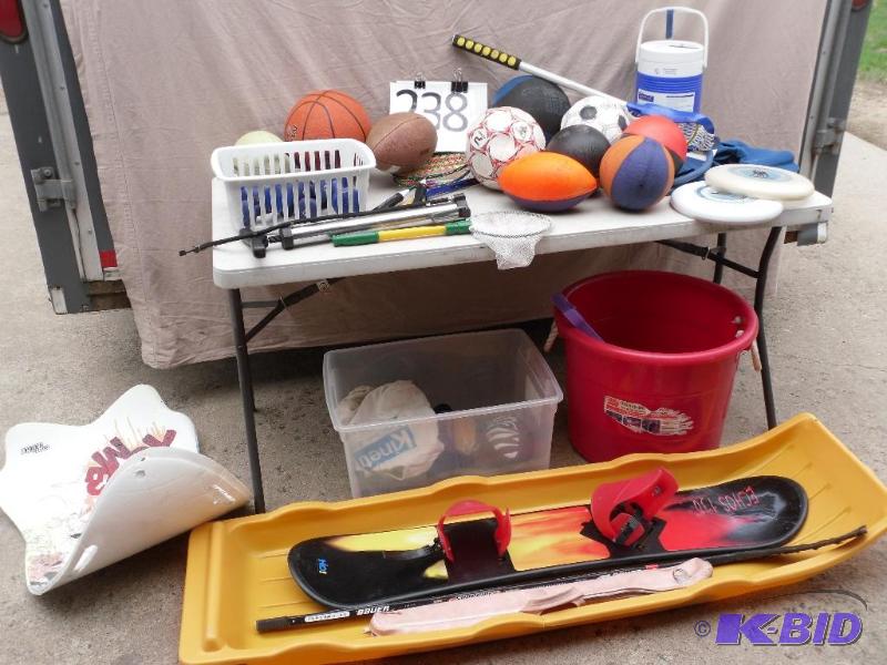 lot 238 image: Lot of Sports Equipment. Balls, Foo...