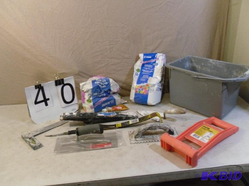 lot 40 image: Lot of Drywall and Tile Tools. New ...