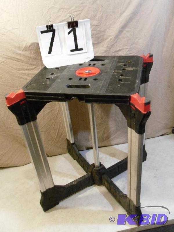 lot 71 image: Husky Portable Work Stand. Great fo...