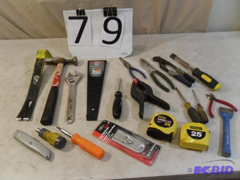 lot 79 image: Lot of Assorted Hand Tools. Pliers,...