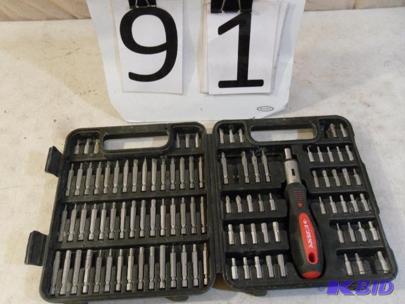 lot 91 image: Husky Screwdriver and Bit Set. Over...