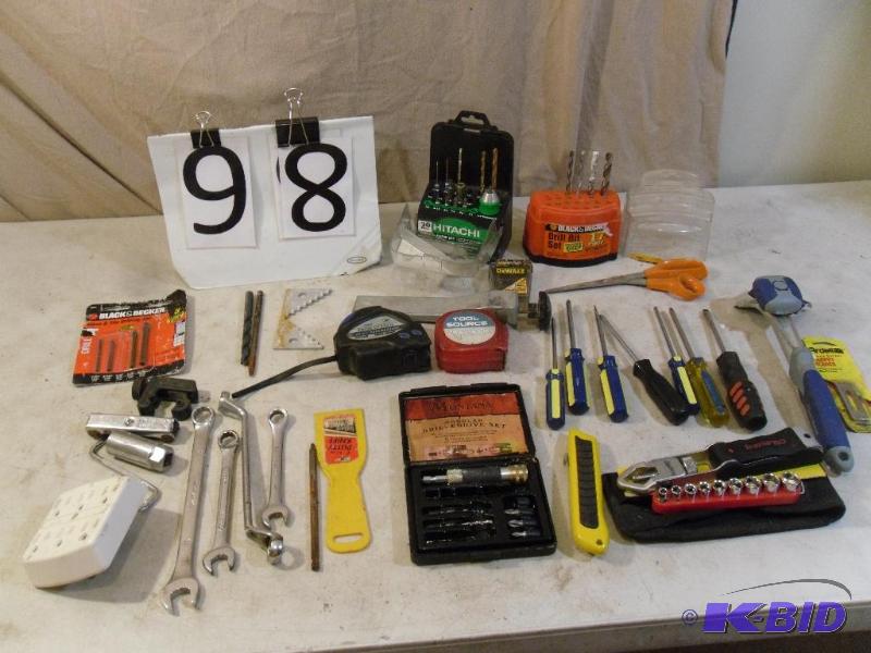 lot 98 image: Lot of Tools. Drill Bits, Glass Dri...