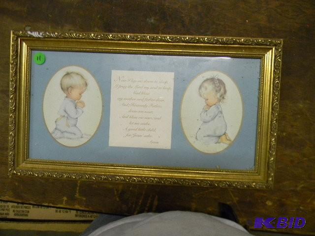 Framed childrens prayer picture - ...