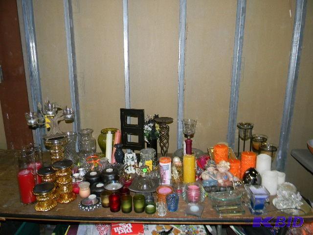 HUGE lot of misc. candles and candl...