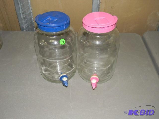 Lot of 2 glass pitchers...