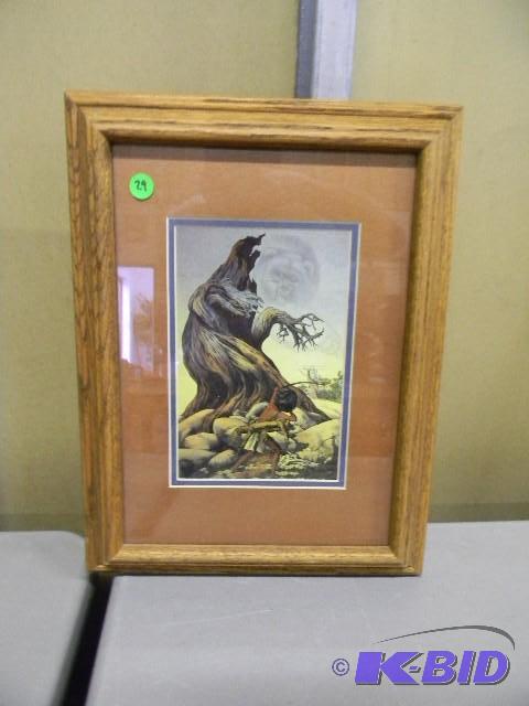 Framed picture of a Native American...