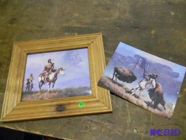 Framed Native American picture 14.5...