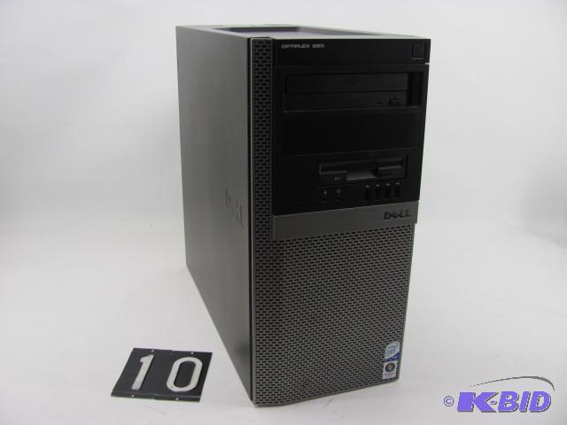 lot 10 image: Dell optiplex 960 desktop computer....