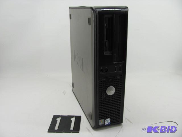 lot 11 image: Dell optiplex 755 desktop computer....