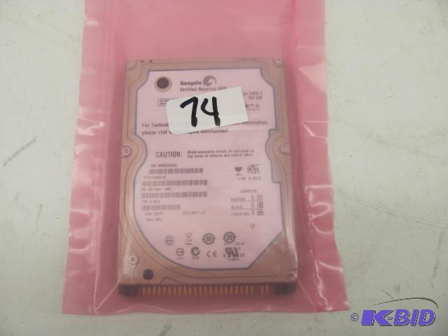 lot 74 image: Seagate 250G 2.5" IDE hard dri...