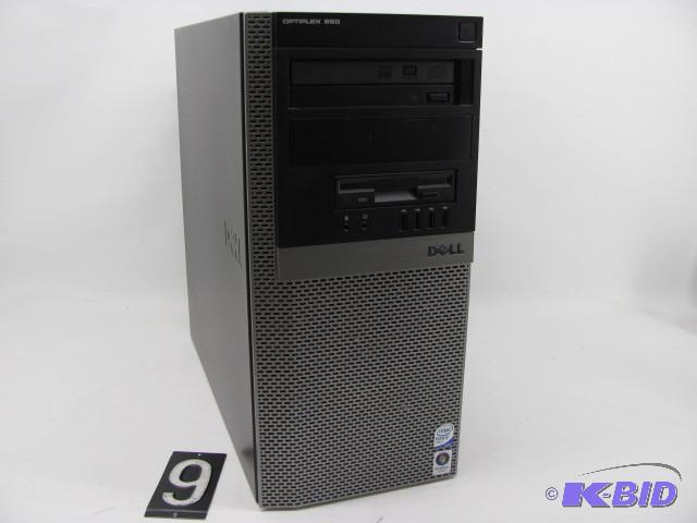 lot 9 image: Dell optiplex 960 desktop computer....