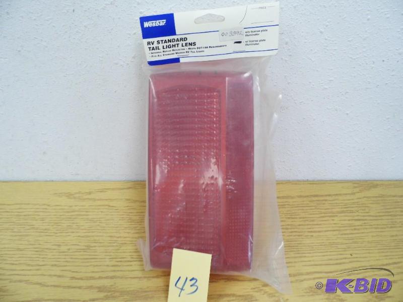 Wesbar RV Standard Tail Light Lens