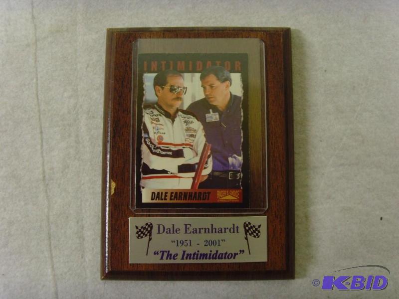 lot 2 image: Dale Earnhardt Plaque with Card