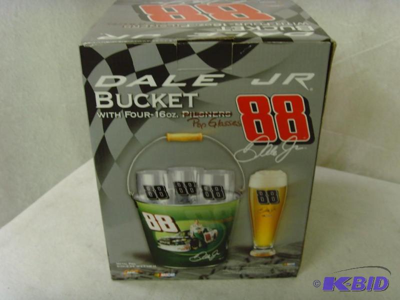 lot 59 image: Dale Junior #88 Bucket w 4 Glasses