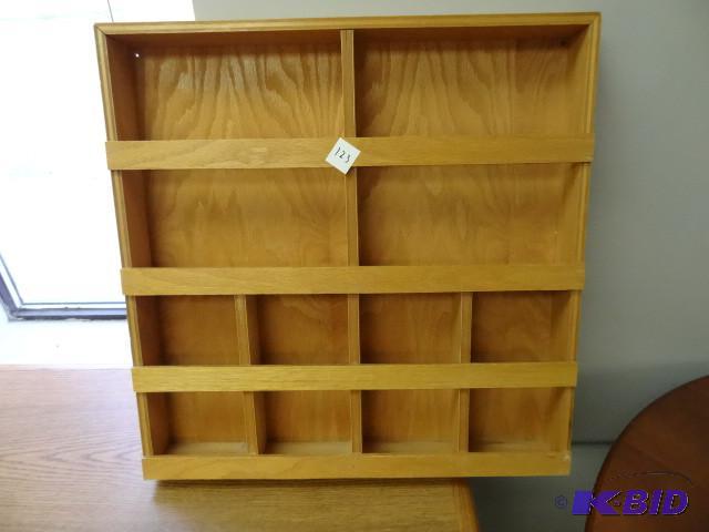 Wood wall hanging brochure rack...
