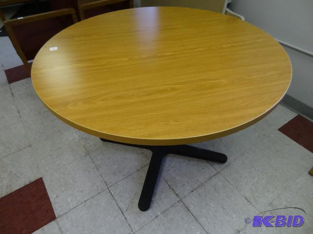 42&quot metal framed round table...
