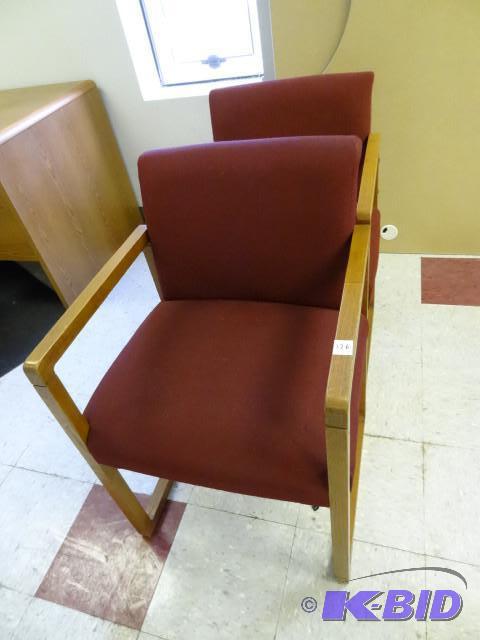 2 matching wood framed side chairs...