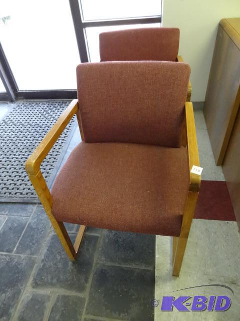 2 matching wood framed side chairs...