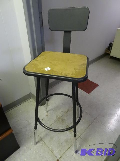 Metal adjustable height stool...