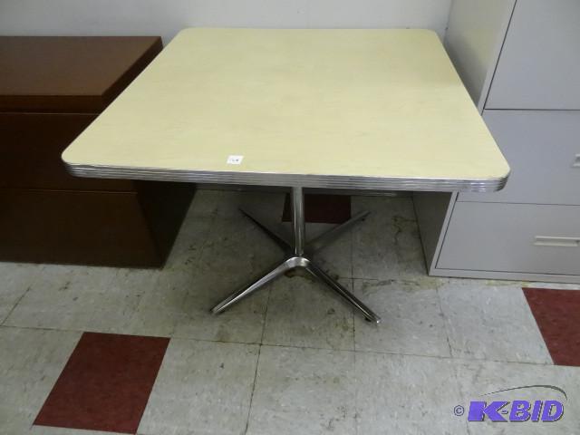 36 x 36 metal framed table...