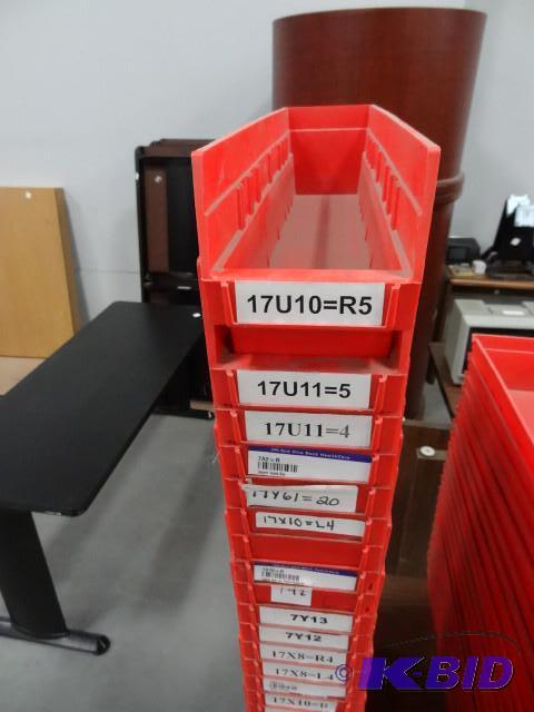 4 x 18 x 4 hardware bins. Qty 37...